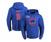 Chicago Cubs #9 Javier Baez Blue 2016 World Series Champions Primary Logo Pullover Baseball Hoodie
