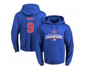 Chicago Cubs #9 Javier Baez Blue 2016 World Series Champions Pullover Baseball Hoodie
