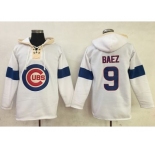 Chicago Cubs #9 Javier Baez White Pullover MLB Hoodie