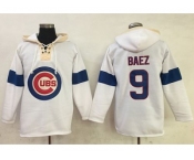 Chicago Cubs #9 Javier Baez White Pullover MLB Hoodie
