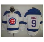 Chicago Cubs #9 Javier Baez White Sawyer Hooded Sweatshirt Baseball Hoodie