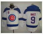 Chicago Cubs #9 Javier Baez White Sawyer Hooded Sweatshirt Baseball Hoodie