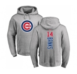 MLB Nike Chicago Cubs #14 Ernie Banks Ash Backer Pullover Hoodie