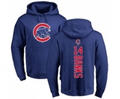 MLB Nike Chicago Cubs #14 Ernie Banks Royal Blue Backer Pullover Hoodie