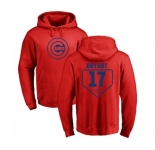 MLB Nike Chicago Cubs #17 Kris Bryant Red RBI Pullover Hoodie
