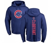 MLB Nike Chicago Cubs #17 Kris Bryant Royal Blue Backer Pullover Hoodie