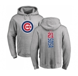 MLB Nike Chicago Cubs #21 Sammy Sosa Ash Backer Pullover Hoodie