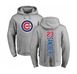 MLB Nike Chicago Cubs #23 Ryne Sandberg Ash Backer Pullover Hoodie