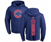 MLB Nike Chicago Cubs #23 Ryne Sandberg Royal Blue Backer Pullover Hoodie