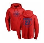 MLB Nike Chicago Cubs #27 Addison Russell Red RBI Pullover Hoodie