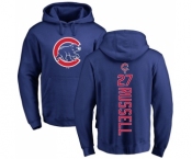 MLB Nike Chicago Cubs #27 Addison Russell Royal Blue Backer Pullover Hoodie