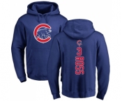 MLB Nike Chicago Cubs #3 David Ross Royal Blue Backer Pullover Hoodie