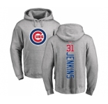 MLB Nike Chicago Cubs #31 Fergie Jenkins Ash Backer Pullover Hoodie