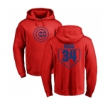 MLB Nike Chicago Cubs #34 Kerry Wood Red RBI Pullover Hoodie