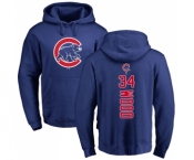 MLB Nike Chicago Cubs #34 Kerry Wood Royal Blue Backer Pullover Hoodie