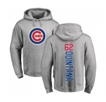 MLB Nike Chicago Cubs #62 Jose Quintana Ash Backer Pullover Hoodie