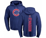 MLB Nike Chicago Cubs #70 Joe Maddon Royal Blue Backer Pullover Hoodie