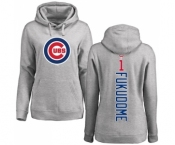 MLB Women's Nike Chicago Cubs #1 Kosuke Fukudome Ash Backer Pullover Hoodie