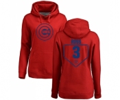 MLB Women's Nike Chicago Cubs #3 David Ross Red RBI Pullover Hoodie