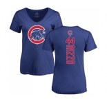 MLB Women's Nike Chicago Cubs #44 Anthony Rizzo Royal Blue Backer T-Shirt