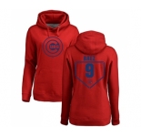 MLB Women's Nike Chicago Cubs #9 Javier Baez Red RBI Pullover Hoodie