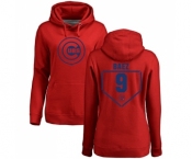 MLB Women's Nike Chicago Cubs #9 Javier Baez Red RBI Pullover Hoodie