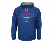 Men's Chicago Cubs Royal 2015 Playoff On Field Take October Streak Fleece Hoodie