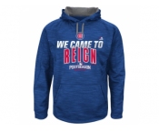 Men's Chicago Cubs Royal 2016 Postseason Authentic Collection Came To Reign Streak Pullover Hoodie