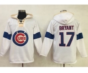 hicago Cubs #17 Kris Bryant White Pullover MLB Hoodie