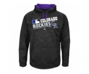 Men's Colorado Rockies Authentic Collection Black Team Choice Streak Hoodie