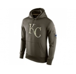 Men's Kansas City Royals Nike Olive Salute To Service KO Performance Hoodie