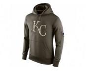 Men's Kansas City Royals Nike Olive Salute To Service KO Performance Hoodie