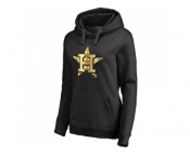Women's Houston Astros Gold Collection Pullover Hoodie Black