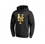 New York Mets Gold Collection Pullover Hoodie Black