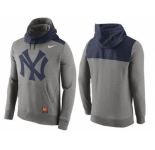 Men's New York Yankees Nike Gray Cooperstown Collection Hybrid Pullover Hoodie_1