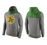 Men's Oakland Athletics Nike Gray Cooperstown Collection Hybrid Pullover Hoodie