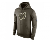 Men's Washington Nationals Nike Olive Salute To Service KO Performance Hoodie