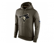 Men's Toronto Blue Jays Nike Olive Salute To Service KO Performance Hoodie