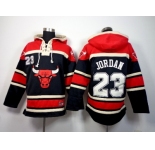 NBA chicago bulls #23 jordan red-black jersey[pullover hooded sweatshirt]