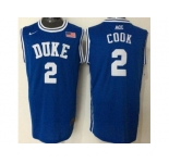 Duke Blue Devils #2 Quinn Cook Blue Basketball New Stitched NCAA Jersey