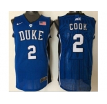 Duke Blue Devils #2 Quinn Cook Blue Basketball Stitched NCAA Jersey
