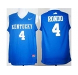 Kentucky Wildcats #4 Rajon Rondo Royal Blue College Basketball