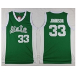 Michigan State Spartans #33 Magic Johnson Green Throwback Basketball Stitched NCAA Jersey