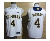 Michigan Wolverines Chirs Webber #4 Basketball Authentic Jerseys White