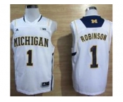 Michigan Wolverines Glenn Robinson III #1 Basketball Authentic Jerseys white