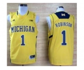 Michigan Wolverines Glenn Robinson III #1 Basketball Authentic Yellow