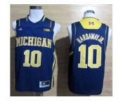 Michigan Wolverines Tim Hardaway Jr #10 Basketball Authentic Jerseys Navy Blue