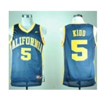 NBA NCAA California Golden Bears Jason Kidd #5 Navy Blue College Jersey