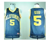 NBA NCAA California Golden Bears Jason Kidd #5 Navy Blue College Jersey