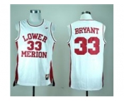 NBA NCAA Lower Merion High School Kobe Bryant #33 white Throwback Jersey